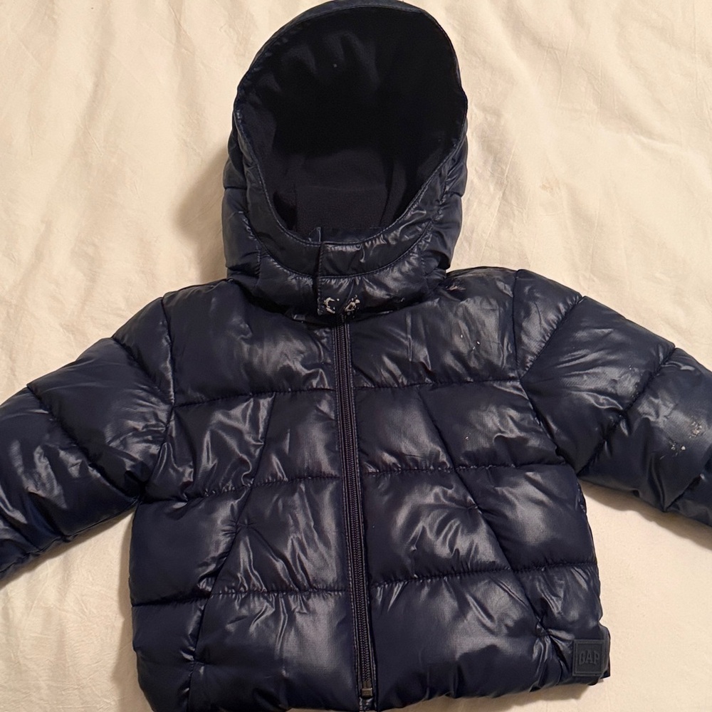 Gap Baby Navy Puffer Jacket with Hood